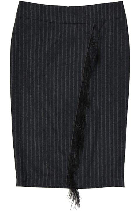 Homeware Brunello Cucinelli Wool Striped Skirt