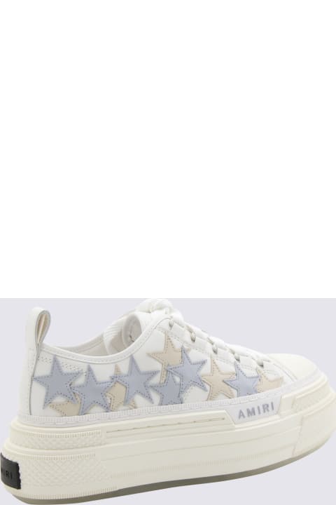 Fashion for Women AMIRI White And Blue Leather Sneakers