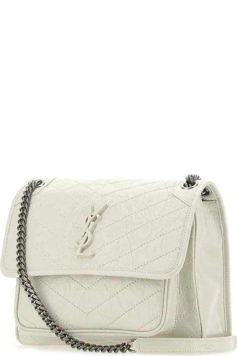 أدوات منزلية Saint Laurent Ivory Leather Medium Niki Shoulder Bag