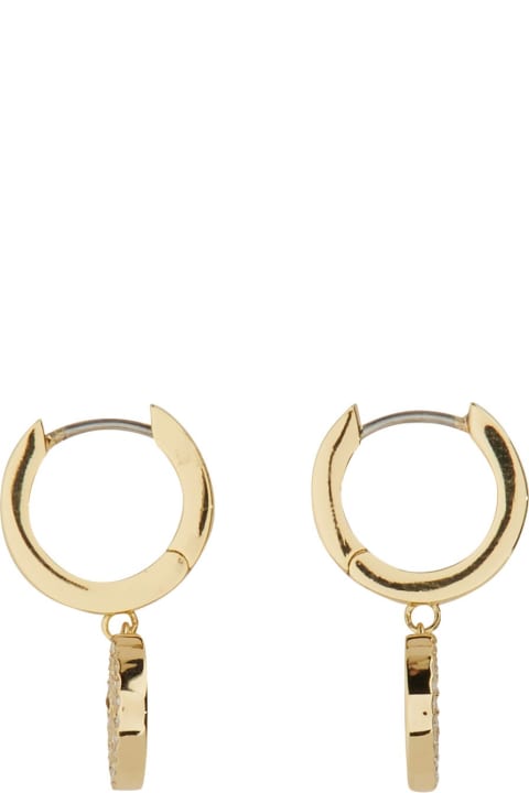 Earrings for Women Tory Burch Miller Logo Hoop Earrings