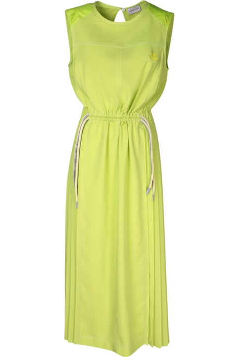 Moncler for Women Moncler Lime Crepe De Chine Dress