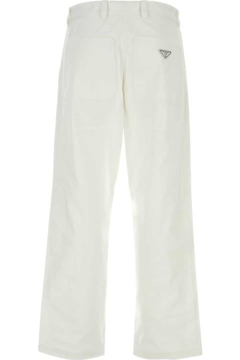 Pants for Men Prada White Denim Jeans