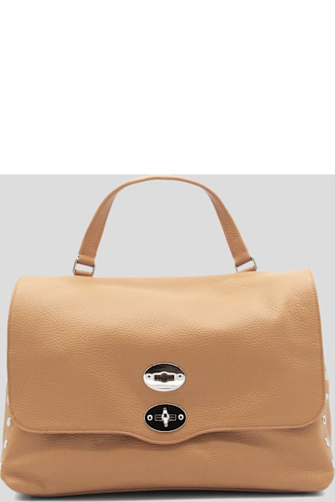 Homeware Zanellato Beige Leather Postina Baby Top Handle Bag