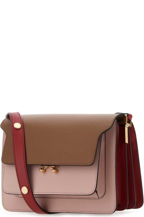 Shoulder Bags for Women Marni Multicolor Leather Trunk Shoulder Bag