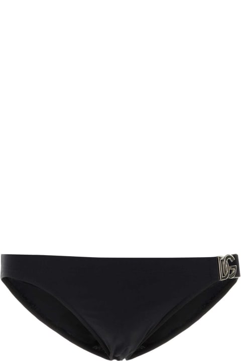 Dolce & Gabbana Swimwear for Women Dolce & Gabbana Black Stretch Nylon Swimming Brief
