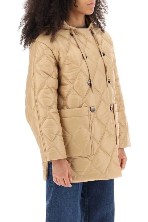 Ganni Coats & Jackets for Women Ganni Hooded Quilted Jacket