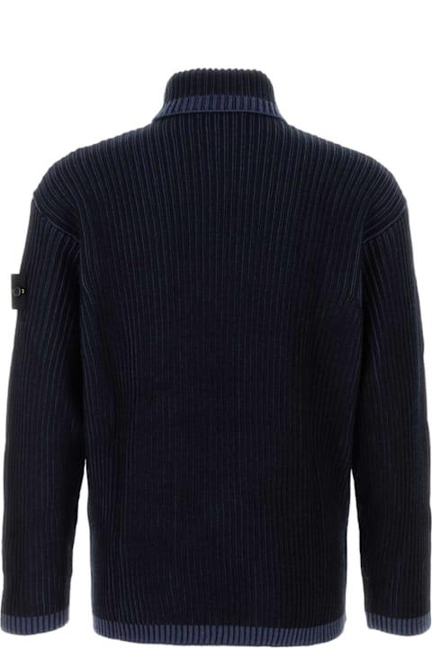 Stone Island Sale for Men Stone Island Midnight Blue Wool Sweater