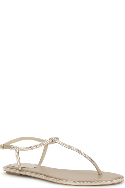 René Caovilla Diana Sandals With Crystals