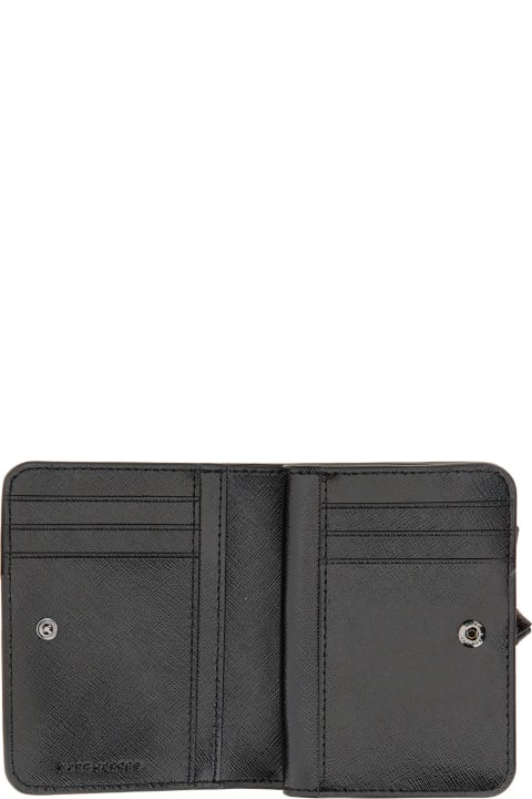 Marc Jacobs for Women Marc Jacobs The Mini Compact Wallet In Black Leather