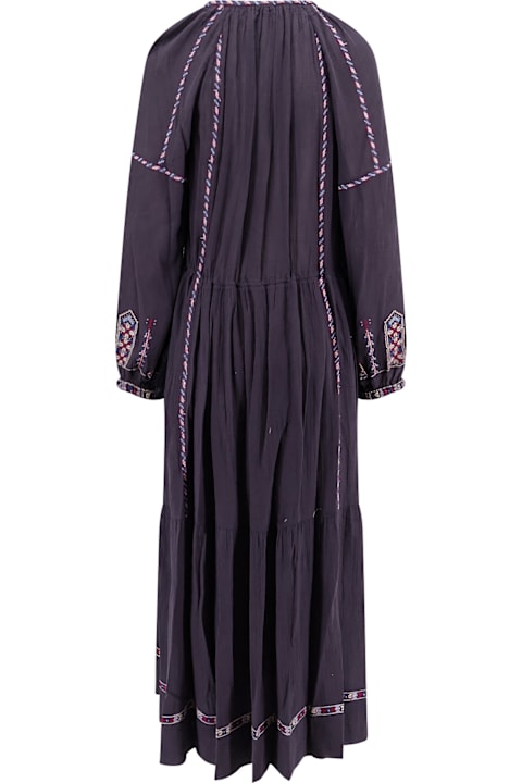 Marant Étoile لـ Women Marant Étoile Florenza Cotton Long Dress With Embroidery