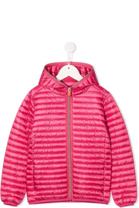 Save The Duck Kids Girl's Girl's Iris Ecological Pink Nylon Down Jacket
