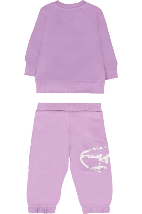 أدوات منزلية Diesel Lilac Suit For Baby Girl With Logo