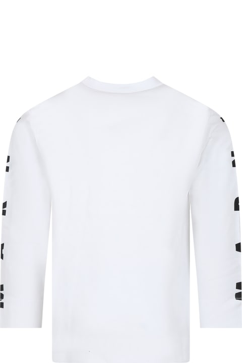 Marni for Kids Marni White T-shirt For Kids With Logo