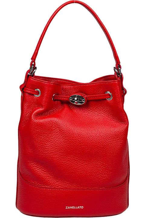 Homeware Zanellato Monda
 Daily Day S Leather Bucket Bag Red Color
