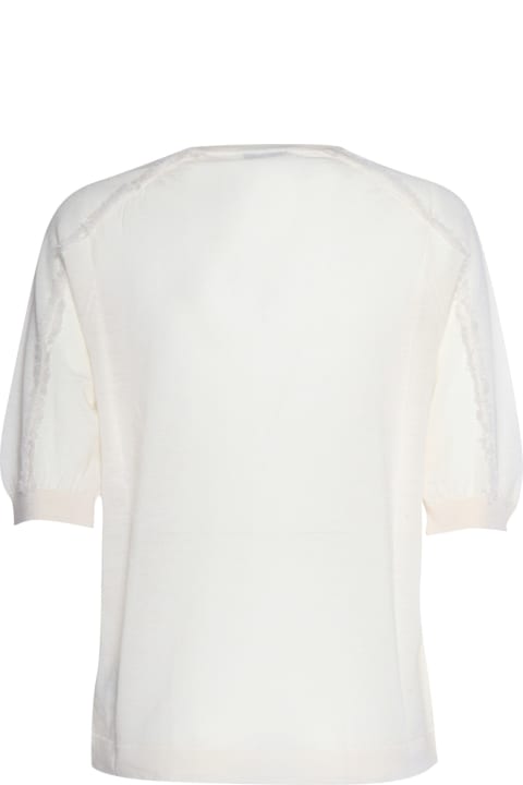 Fashion for Women Ballantyne White Short Sleeved Sweater