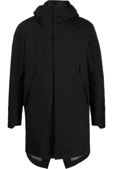 Black Monitor Hooded Padded Coat