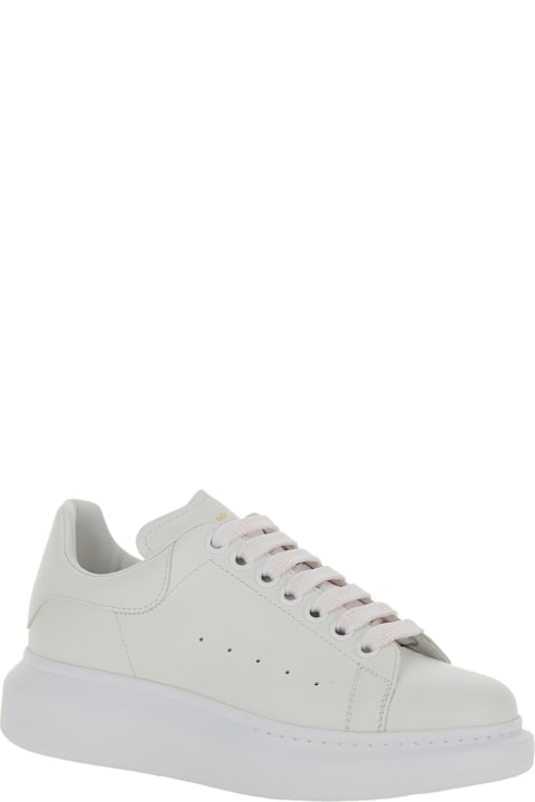 Shoes for Women Alexander McQueen White Sneakers With Logo On The Tongue And Logo Lettering On The Rear In Leather Woman