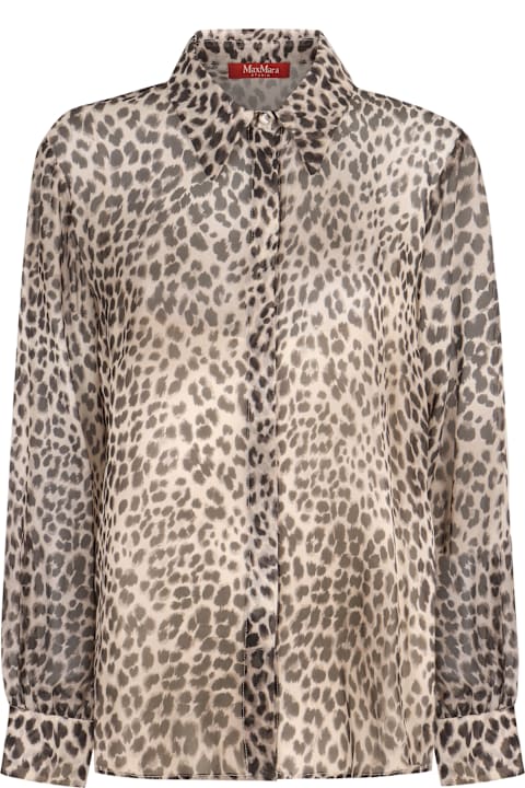 Max Mara Studio Topwear for Women Max Mara Studio Valzer Printed Silk Shirt