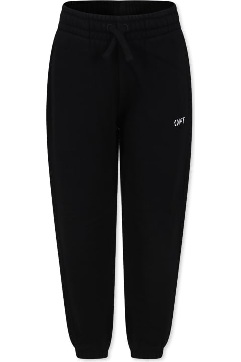 Homeware Off-White Black Trousers For Boy With Logo