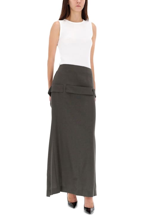 Jean Paul Gaultier for Kids Jean Paul Gaultier Deconstructed Skirt With Martingale Detail