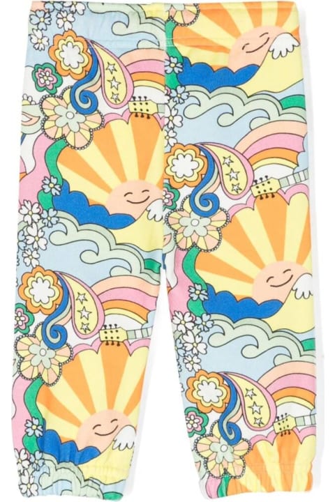 Stella McCartney Kids Bottoms for Baby Girls Stella McCartney Kids Track Pants With All-over Graphic Print In Multicolored Cotton Baby