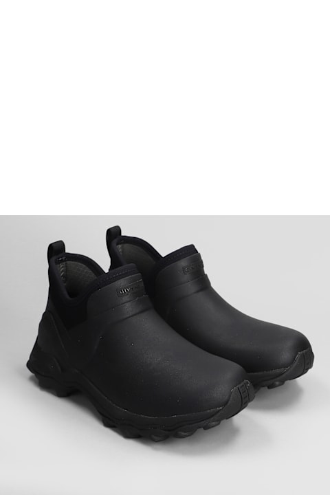 Fashion for Men Givenchy Bogs Low Chelsea Combat Boots In Black Rubber/plasic