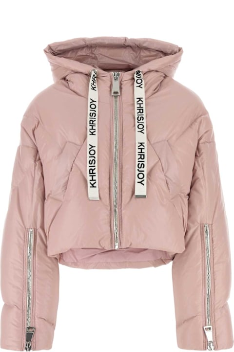 Khrisjoy Clothing for Women Khrisjoy Pastel Pink Nylon Down Jacket