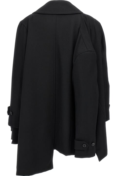 Comme des Garçons معاطف وجواكت لـ السيدات Comme des Garçons Double-breasted Coat 4 Sleeves