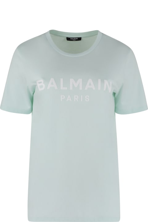 Balmain Clothing for Women Balmain Logo Printed Crewneck T-shirt