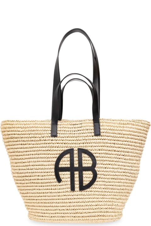 Totes for Women Anine Bing Palermo Logo Patch Tote Bag