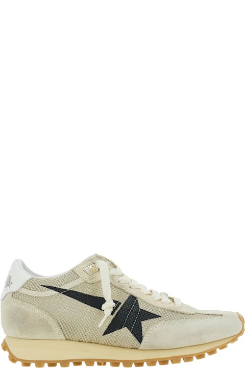 Golden Goose Running Marathon Mesh Upper Suede Toe Leather Heel