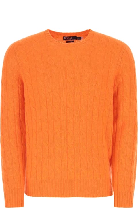 Sweaters for Men Polo Ralph Lauren Orange Cashmere Sweater