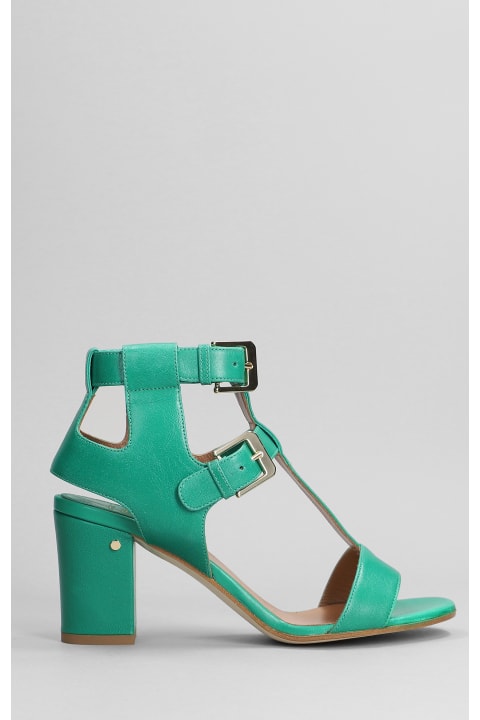 Helie Sandals In Green Leather