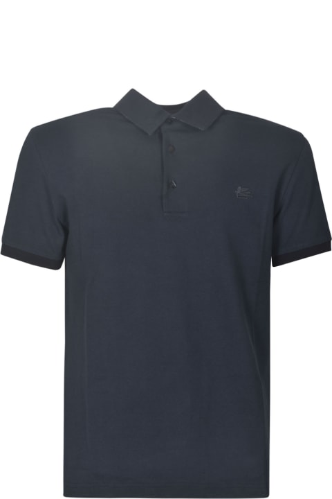 Fashion for Men Etro Logo Embroidered Regular Polo Shirt