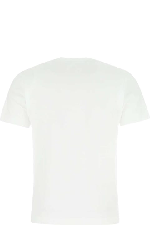 Comme des Garçons Play Topwear for Men Comme des Garçons Play White Cotton T-shirt