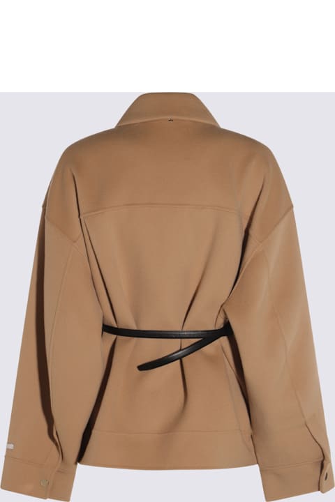 SportMax Coats & Jackets for Women SportMax Camel Wool Cantore Coat