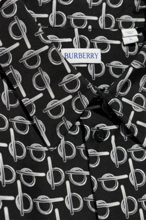 Burberry for Men Burberry Monogram Printed Short Sleeved Shirt