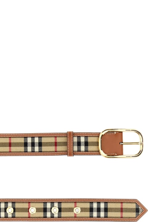 Fashion for Women Burberry Embroidered Fabric Belt