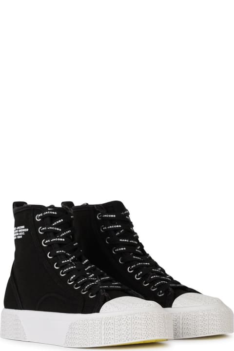 Marc Jacobs for Women Marc Jacobs 'the High Top' Black Tela Sneakers