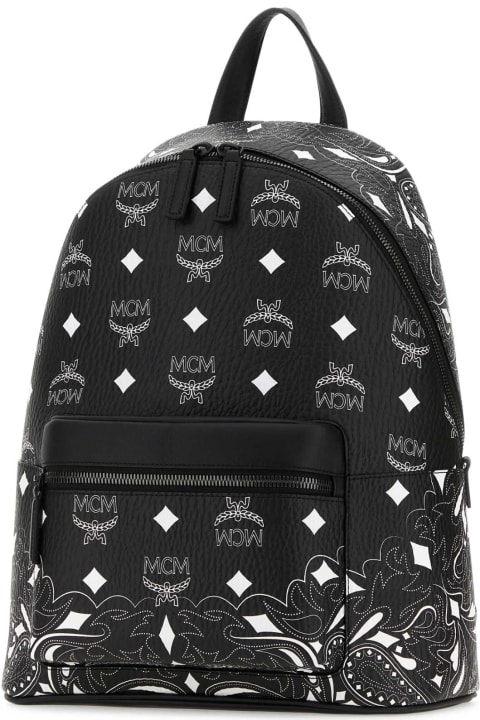 メンズ新着アイテム MCM Printed Canvas Medium Stark Backpack