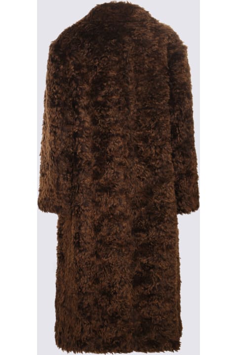 Fashion for Women Jil Sander Hazelnut Mohair Fur Coat
