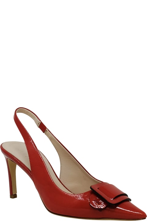 Del Carlo Shoes for Women Del Carlo Roberto Del Carlo 11508 Red Patent Leather Vetro Pumps