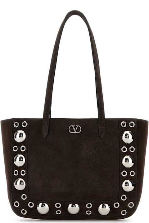 Valentino Garavani Bags for Women Valentino Garavani Brown Suede Nellcã´te Shopping Bag