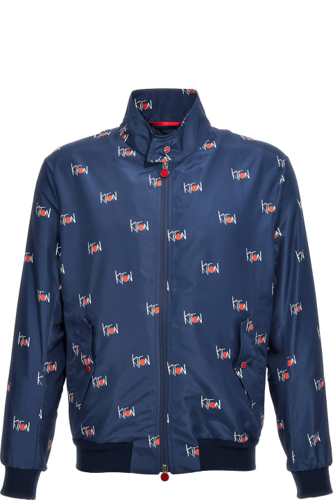 Kiton Coats & Jackets for Men Kiton All Over Logo Blouson