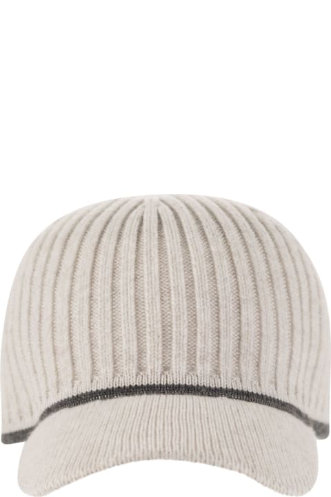 Hats for Women Brunello Cucinelli Ribbed Knit Hat