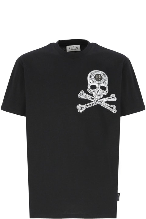 Philipp Plein for Men Philipp Plein Skull Bone Printed Crewneck T-shirt