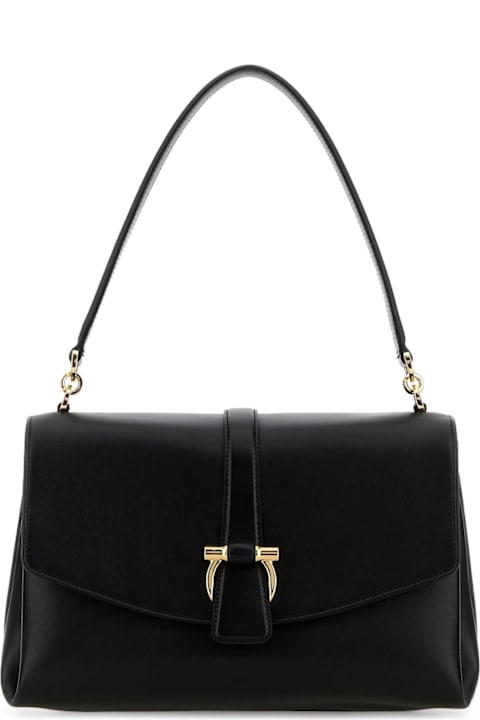 Homeware Ferragamo Black Leather Shoulder Bag