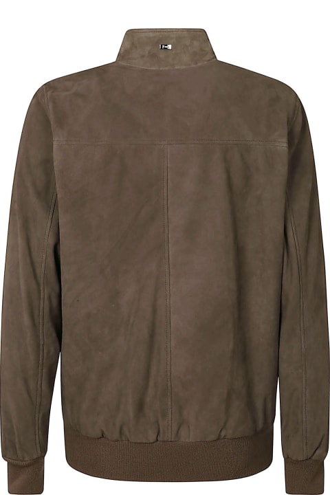 Herno for Men Herno High-neck Velvet Zipped Jacket