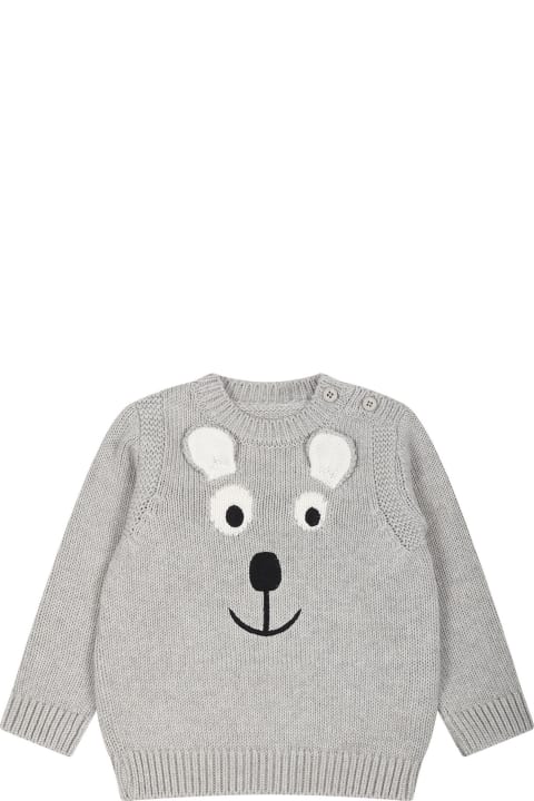 Stella McCartney Kids Sweaters & Sweatshirts for Baby Girls Stella McCartney Kids Grey Sweater For Baby Boy