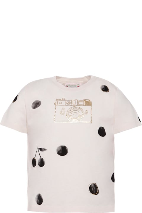 Homeware Bonpoint Ivory T-shirt For Girl With Print